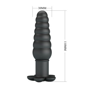 Pretty Love Imron — Vibrating Butt Plug, Silicone, Black — Anal — view 4