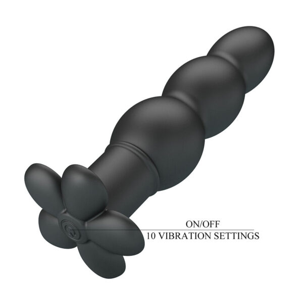 Pretty Love Jadier — Vibrating Butt Plug, Silicone, Black — Anal — view 4