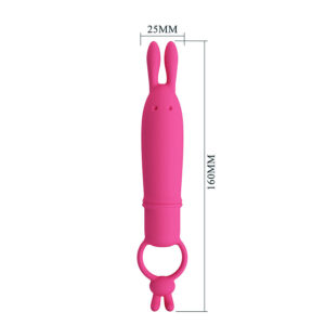 Pretty Love Delia — Rabbit Vibrator, Silicone, Pink — Clitoral Vibrators — view 3