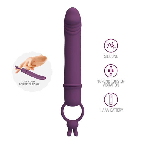 Pretty Love Cora — Realistic Vibrator, Silicone, Purple — Realistic Vibrators — view 8