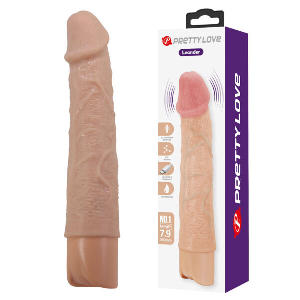Pretty Love Leander — Realistic Vibrator, Rechargeable, Flesh — Realistic Vibrators — view 9