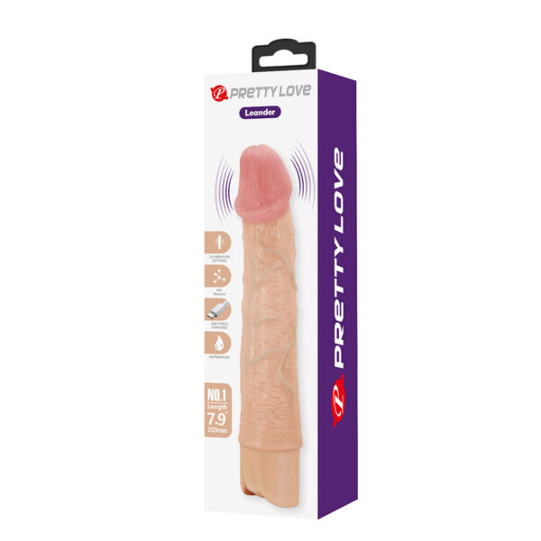 Pretty Love Leander — Realistic Vibrator, Rechargeable, Flesh — Realistic Vibrators — view 8