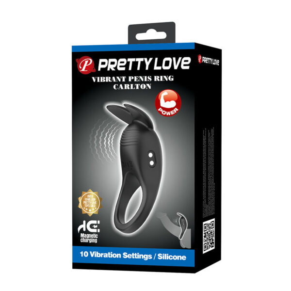 Pretty Love Carlton — Vibrating Cock Ring, Rechargeable — Cock Rings — view 7
