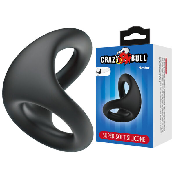 Crazy Bull Nestor — Cock Ring, Silicone, Black — Classic Cock Rings — view 7
