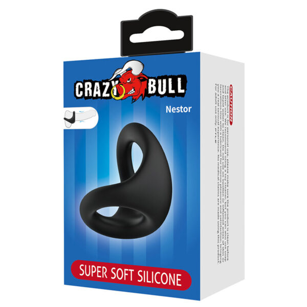 Crazy Bull Nestor — Cock Ring, Silicone, Black — Classic Cock Rings — view 4