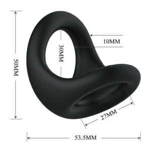 Crazy Bull Nestor — Cock Ring, Silicone, Black — Classic Cock Rings — view 3