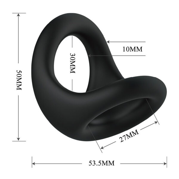 Crazy Bull Nestor — Cock Ring, Silicone, Black — Classic Cock Rings — view 3