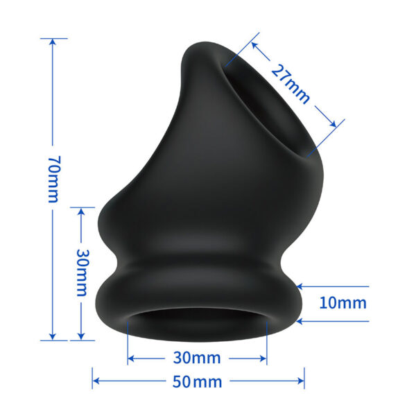 Crazy Bull Oberon — Cock Ring, Silicone, Black — Classic Cock Rings — view 3