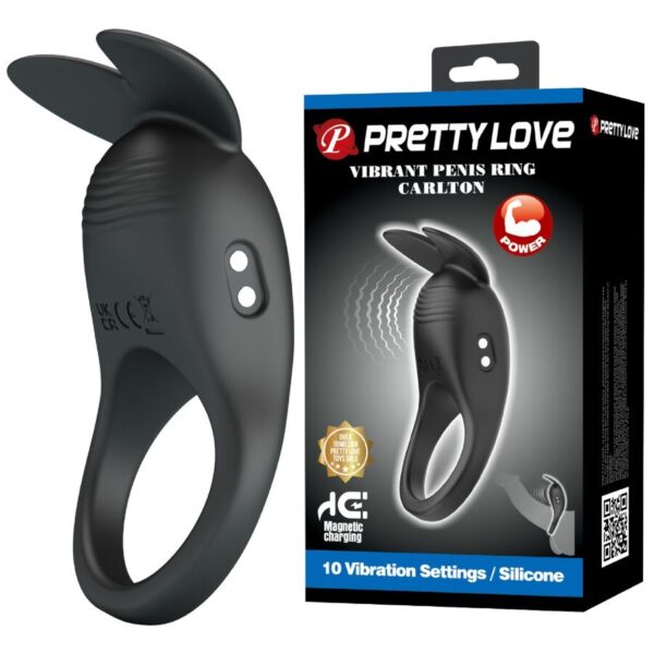 Pretty Love Carlton — Vibrating Cock Ring, Rechargeable — Cock Rings — view 8