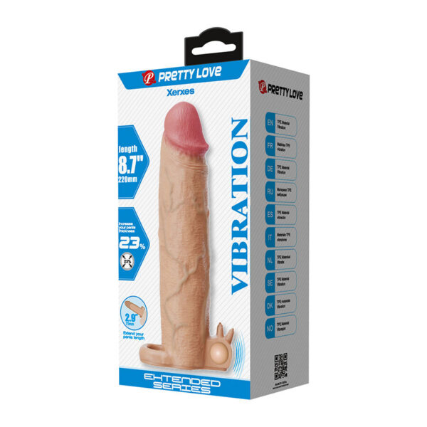 Pretty Love Xerxes — Vibrating Penis Sleeve, Veined — Couples — view 5