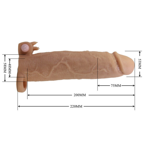 Pretty Love Xerxes — Vibrating Penis Sleeve, Veined — Couples — view 6