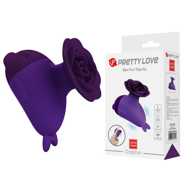 Pretty Love Dolphin — Mini Vibrator, Waterproof, Purple — Clitoral Stimulators — view 9