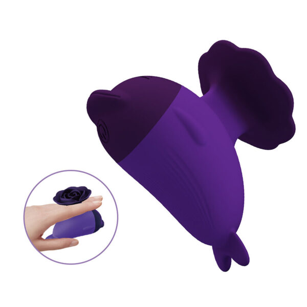 Pretty Love Dolphin — Mini Vibrator, Waterproof, Purple — Clitoral Stimulators — view 2