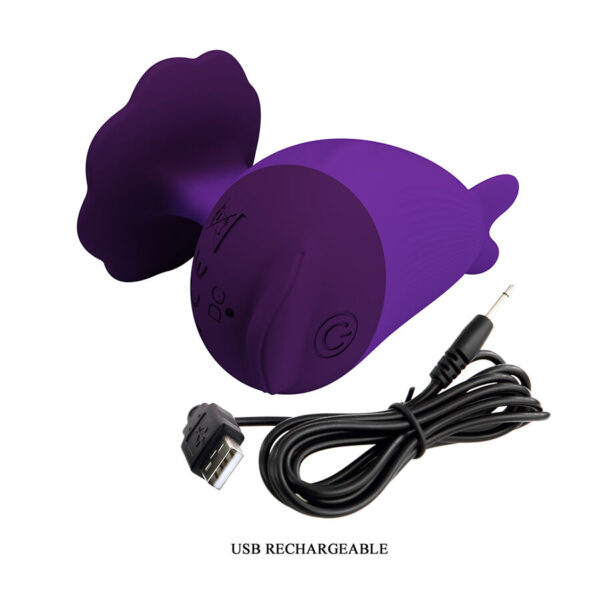 Pretty Love Dolphin — Mini Vibrator, Waterproof, Purple — Clitoral Stimulators — view 3