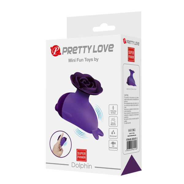 Pretty Love Dolphin — Mini Vibrator, Waterproof, Purple — Clitoral Stimulators — view 6