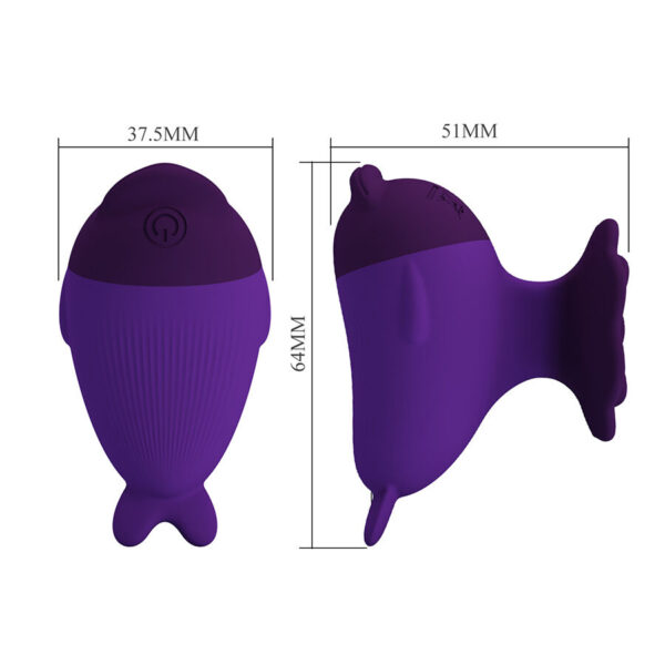 Pretty Love Dolphin — Mini Vibrator, Waterproof, Purple — Clitoral Stimulators — view 7