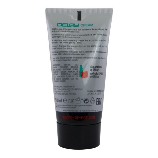 Hot — Delay Cream, 50 ml, Cooling — Delay Sprays & Gels — view 3