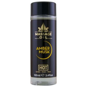 Hot — Massage Oil, 100 ml, Amber Musk Scent — Body Massage Oils
