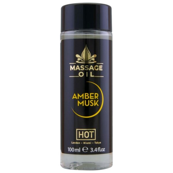 Hot — Massage Oil, 100 ml, Amber Musk Scent — Body Massage Oils
