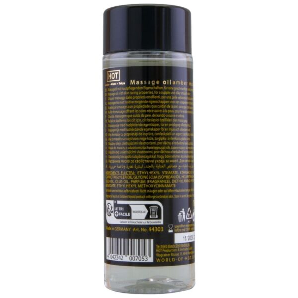 Hot — Massage Oil, 100 ml, Amber Musk Scent — Body Massage Oils — view 2