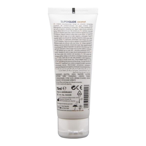 Hot Superglide Coconut — Edible Lube, 75 ml — Flavored Lubricants — view 2