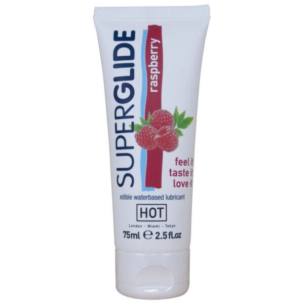Hot Superglide Raspberry — Edible Lube, 75 ml — Flavored Lubricants