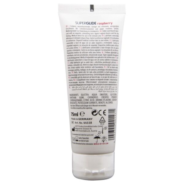 Hot Superglide Raspberry — Edible Lube, 75 ml — Flavored Lubricants — view 2