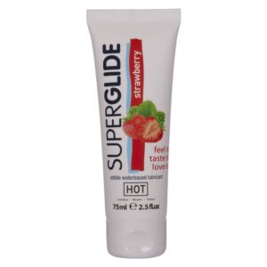 Hot Superglide Strawberry — Edible Lube, 75 ml — Flavored Lubricants