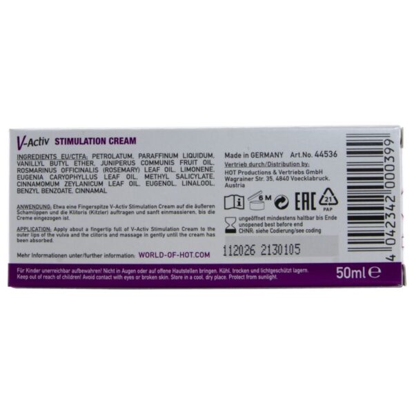 Hot V-Activ — Stimulating Cream, 50 ml — Arousal Gels for Women — view 3