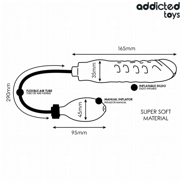 Addicted Toys Model 3 — Inflatable Dildo, Black — Anal — view 6