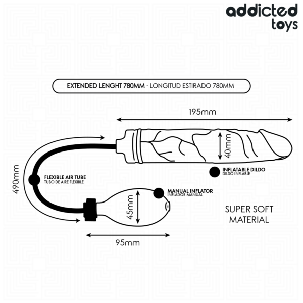 Addicted Toys Model 4 — Inflatable Dildo, Black — Anal — view 6