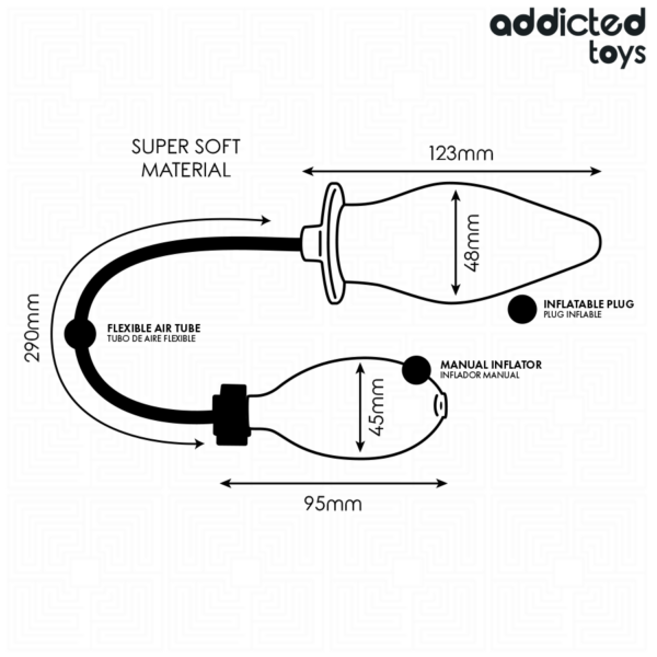 Addicted Toys Model 2 — Inflatable Butt Plug, Black — Anal — view 6