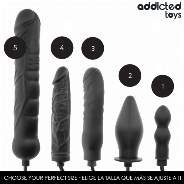 Addicted Toys Model 2 — Inflatable Butt Plug, Black — Anal — view 3