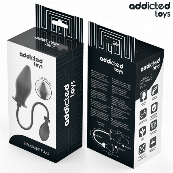 Addicted Toys Model 2 — Inflatable Butt Plug, Black — Anal — view 7