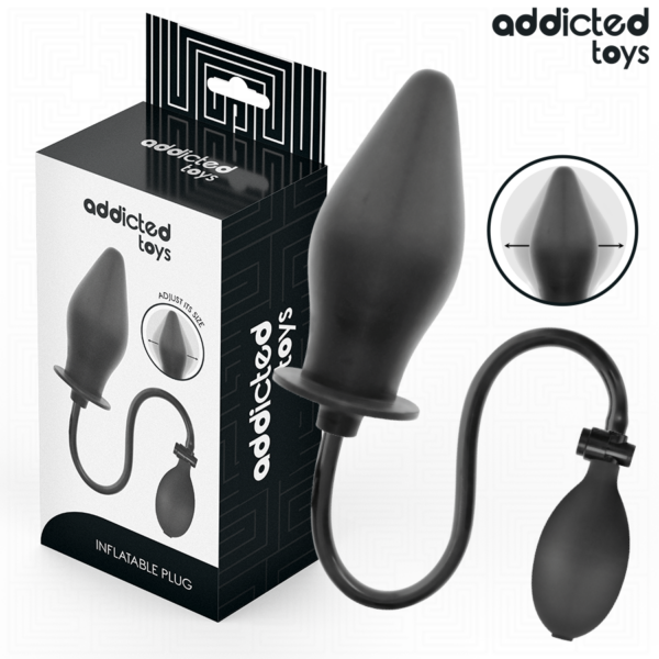 Addicted Toys Model 2 — Inflatable Butt Plug, Black — Anal