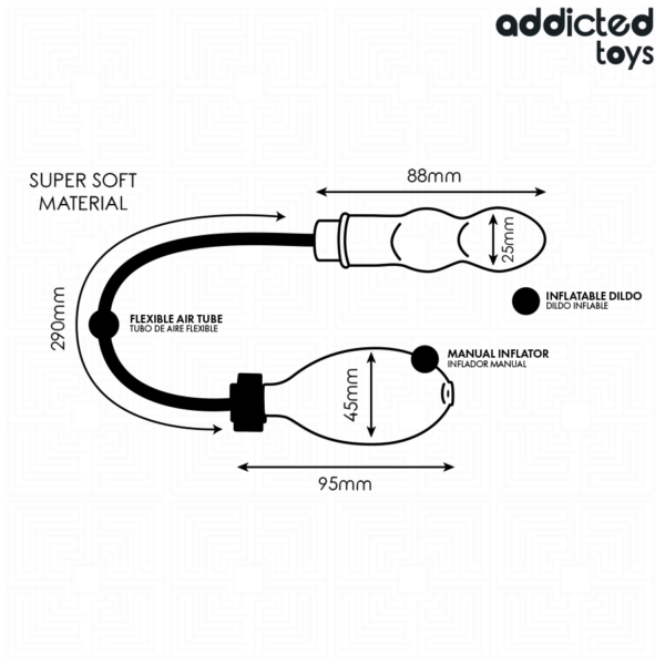 Addicted Toys Model 1 — Inflatable Butt Plug, Black — Anal — view 6
