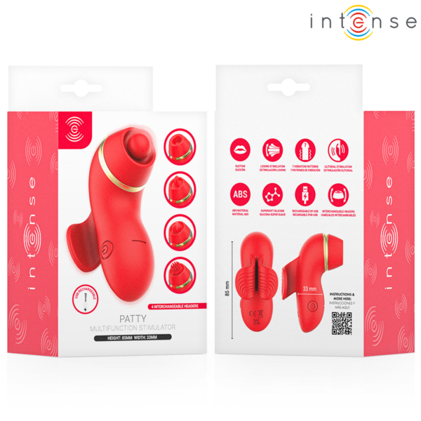 Intense Patty — Clitoral Vibrator, Rechargeable, Red — Clitoral Stimulators — view 10