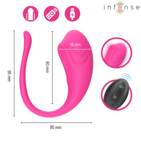 Intense Olivia — Vibrating Egg, Rechargeable, Pink — Clitoral Stimulators — view 6