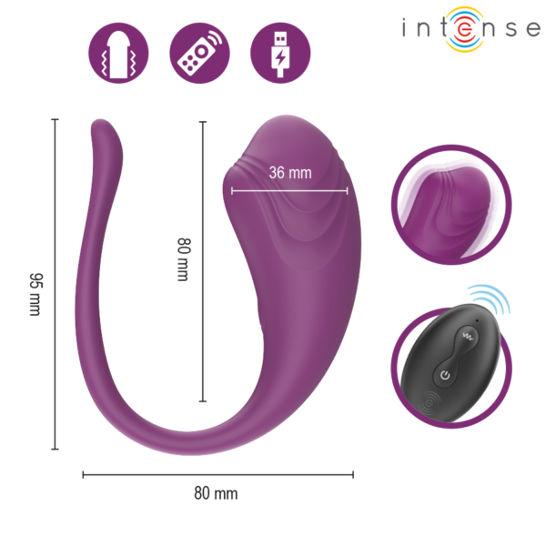 Intense Olivia — Vibrating Egg, Rechargeable, Purple — Clitoral Stimulators — view 5