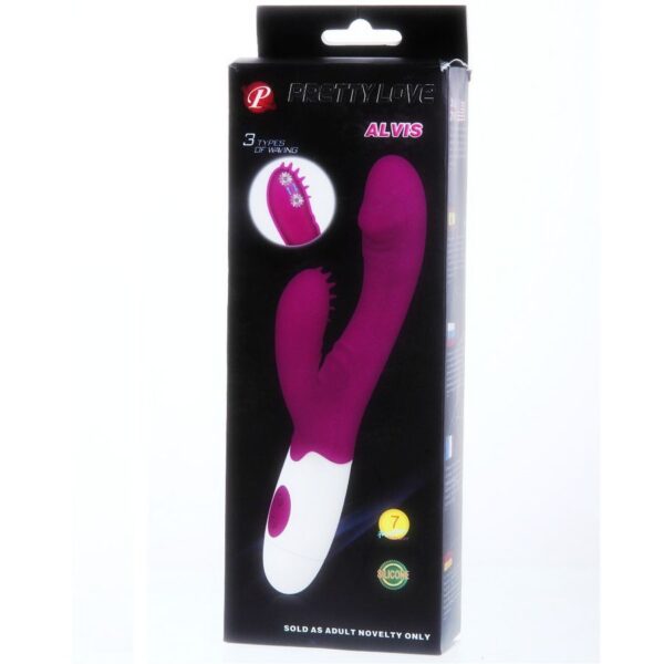 Pretty Love Andre — Rabbit Vibrator, Lilac and White — Clitoral Stimulators — view 2