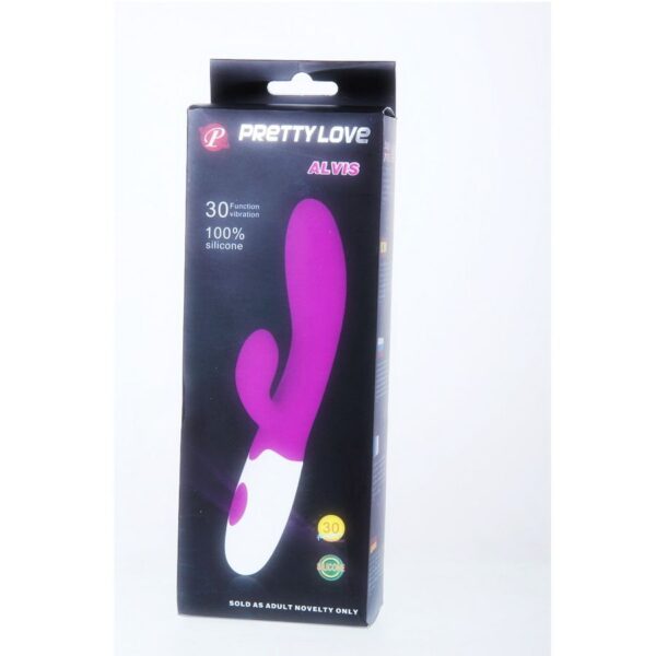 Pretty Love Flirtation Alvis — Rabbit Vibrator, Lilac and White — Clitoral Stimulators — view 2