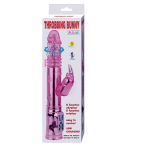 Baile Throbbing Bunny — Thrusting Vibrator, Rechargeable, Pink — Rabbit Vibrators — view 2