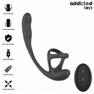 Addicted Toys 360 Waving — Prostate Vibrator, Black — Anal — view 2
