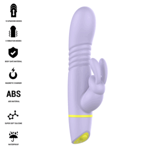 Intense Helen — Thrusting Vibrator, Rechargeable, Lilac — Rabbit Vibrators — view 2