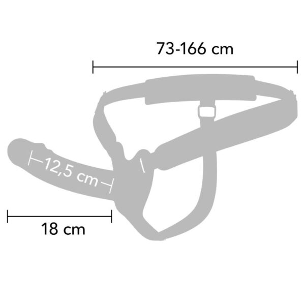 Hidden Desire Inferno — Hollow Strap-On, Silicone, 18 cm — Penis Accessories — view 2