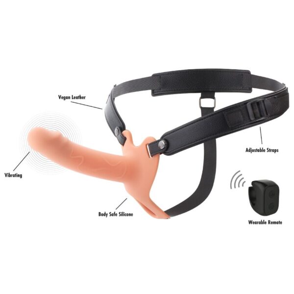 Hidden Desire Inferno — Vibrating Strap-On, Remote Control, 16 cm — Penis Accessories — view 5