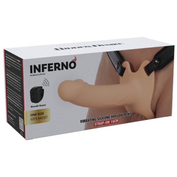 Hidden Desire Inferno — Vibrating Strap-On, Remote Control, 16 cm — Penis Accessories — view 11