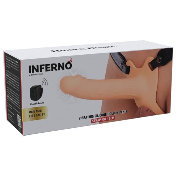 Hidden Desire Inferno — Vibrating Strap-On, Remote Control, 18 cm — Penis Accessories — view 8