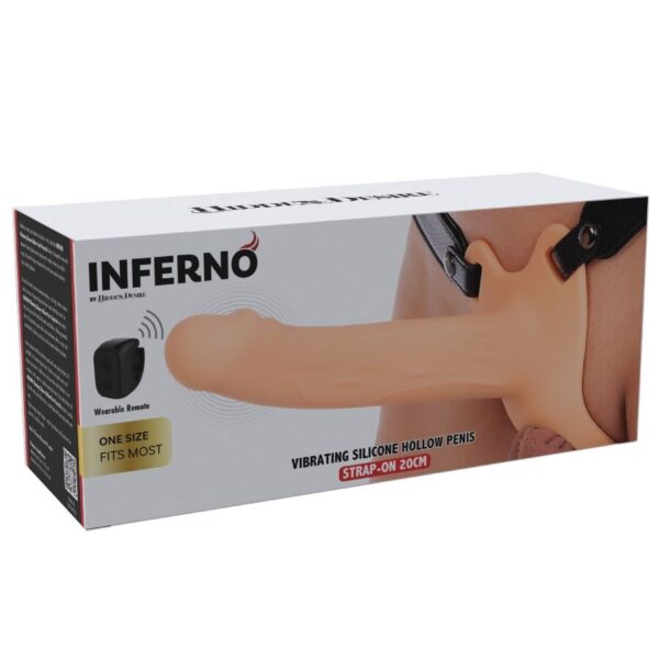 Hidden Desire Inferno — Vibrating Strap-On, Remote Control, 20 cm — Penis Accessories — view 6