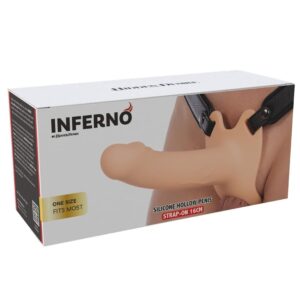 Hidden Desire Inferno — Hollow Strap-On, Silicone, 16 cm — Penis Accessories — view 2